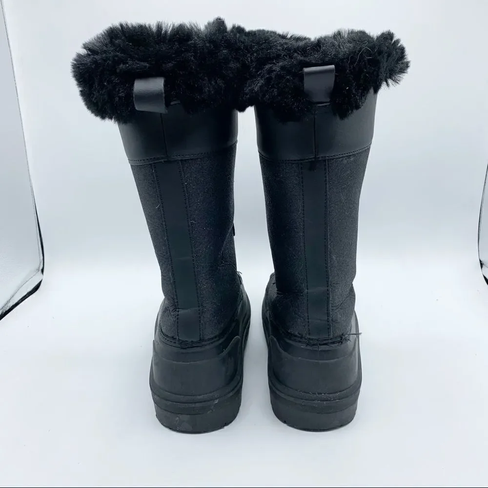 Cat &‎ Jack Thermolite Black Sparkle Winter Boots